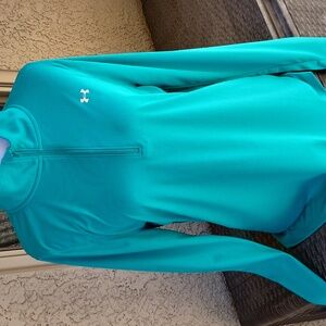 Under Armour Women's Green Long Sleeve 1/2 Zip Running Top